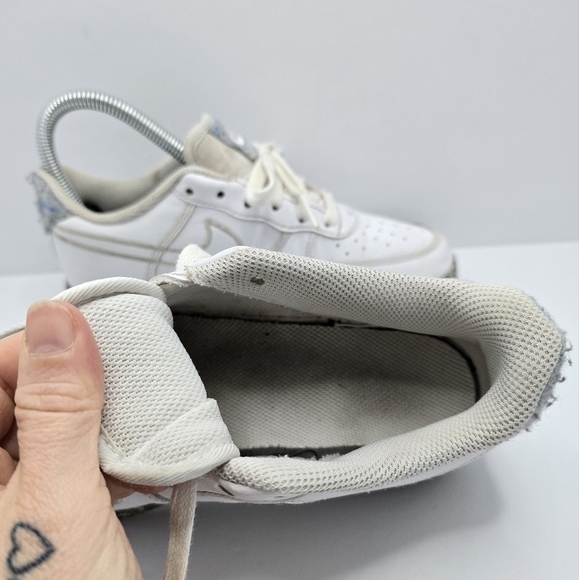 Nike | AF1s GS Recycled 'Wool White Pack' leather low-top sneakers | KIDS 2 - Picture 12 of 12